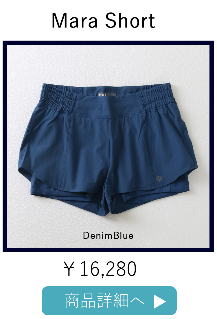 Lijaリージャ＊ネイビー メッシュレイヤードのショートパンツ＊シルエットが綺麗 Mara Shortマラショート|テニスウェア|ショートパンツ|NEW新作