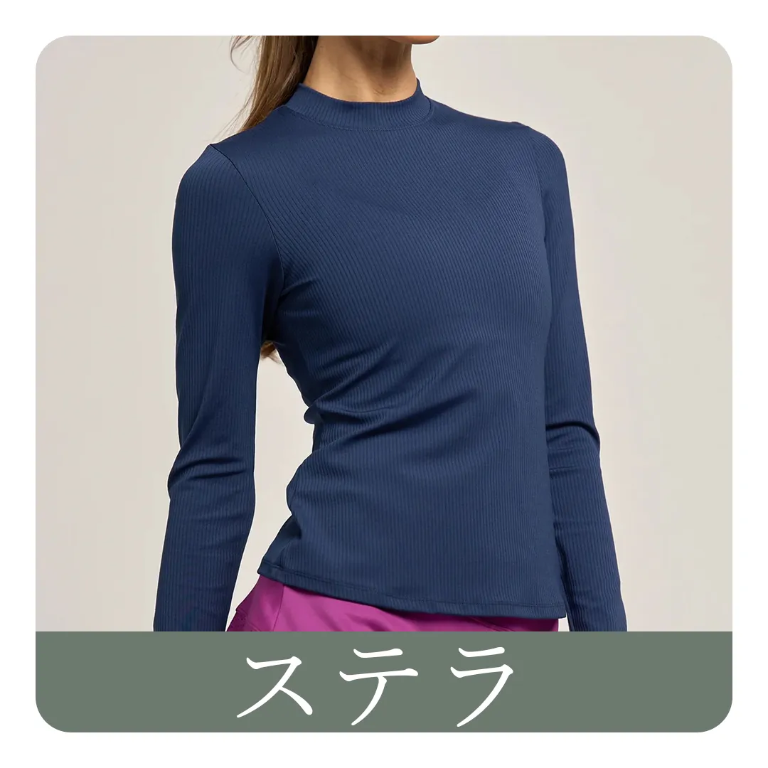 テニスウェア長袖|白ホワイト
