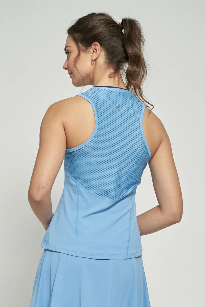 VictoryTankビクトリータンク|テニスウェア|ノースリーブ|FrenchBlue