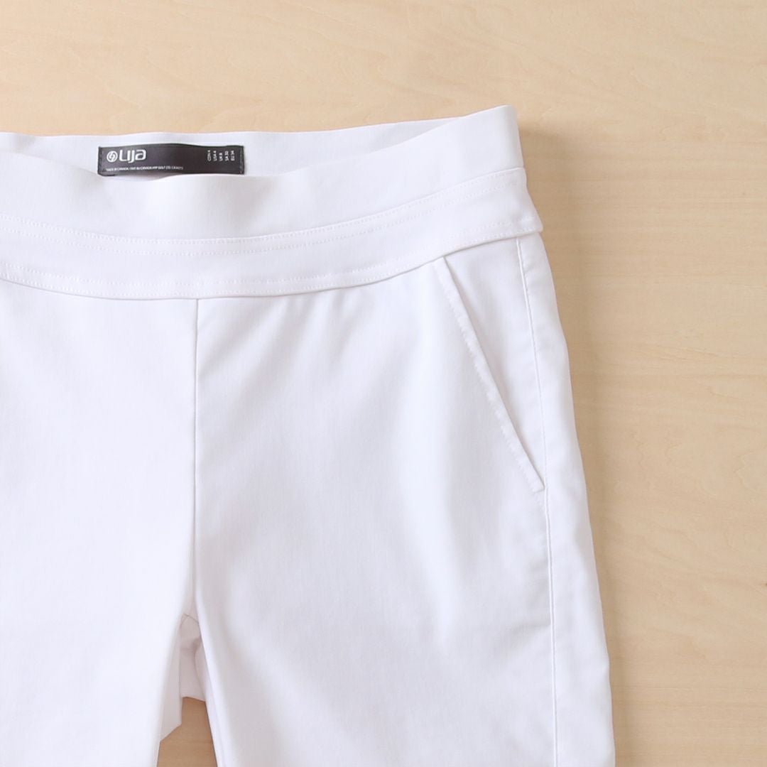 Pull On Knee Shortプルオンニーショート|テニスウェア|短パン|White
