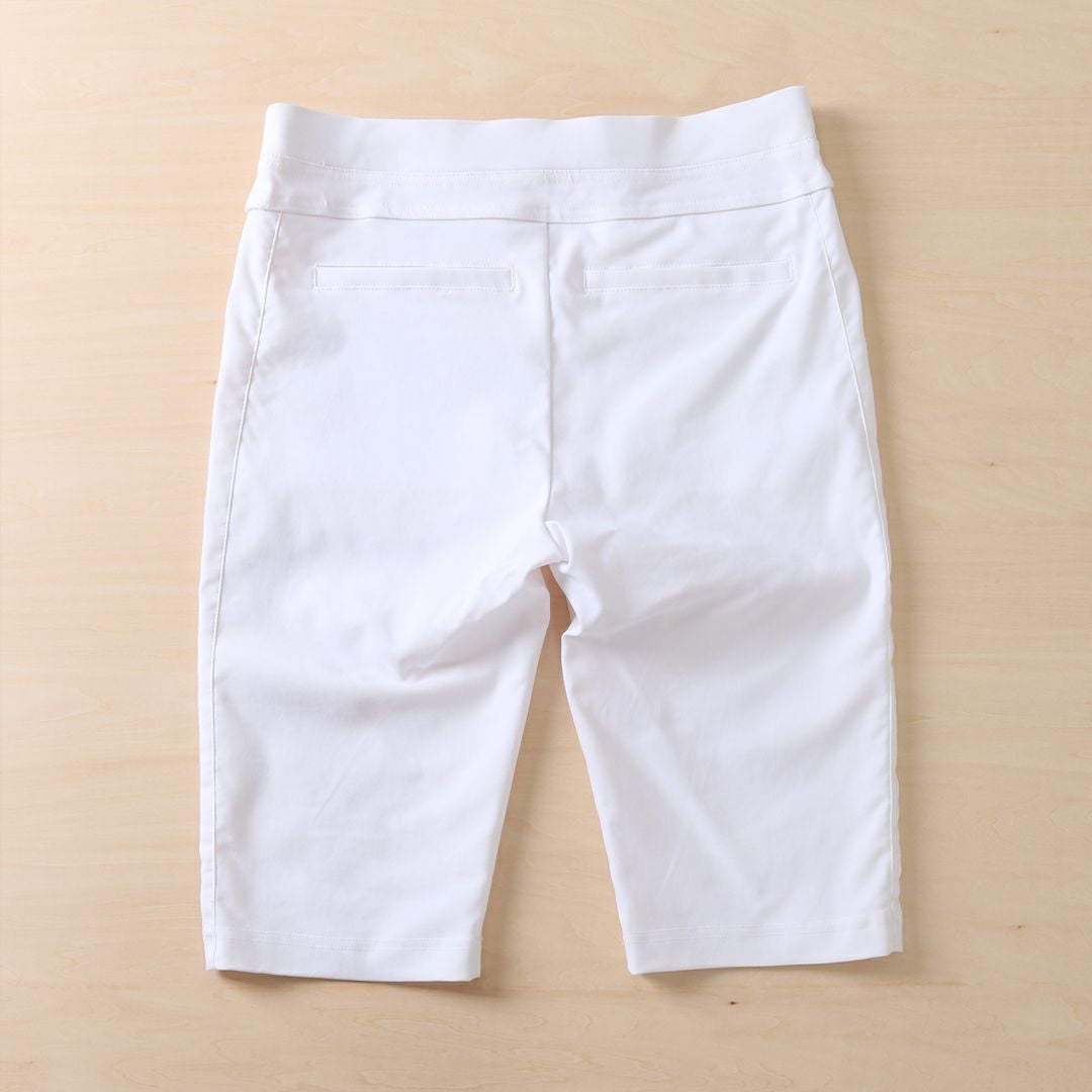 Pull On Knee Shortプルオンニーショート|テニスウェア|短パン|White