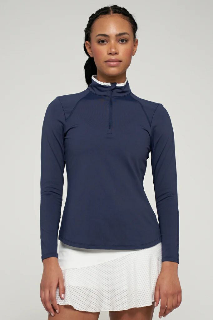 AngleTopアングルトップ|テニスウェア長袖|DarkNavy | テニスウェア