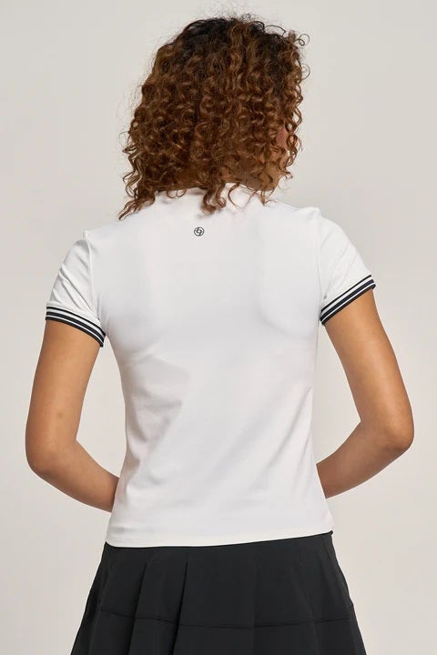 DivisionTopディビジョントップ|テニスウェア|半袖|WhiiteBlack